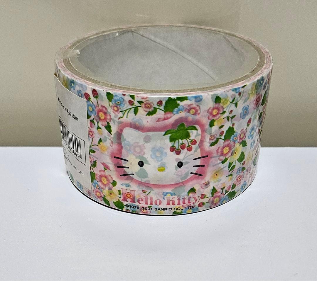 ハローキティ　ビニールテープ　野いちご　花