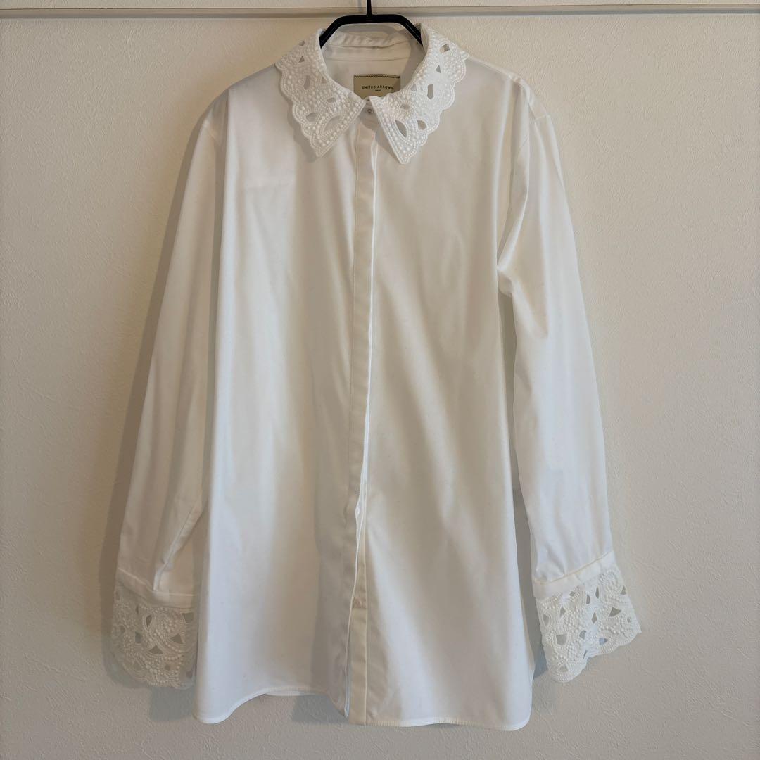 ユナイテッドアローズ　エンブロイダリーシャツ