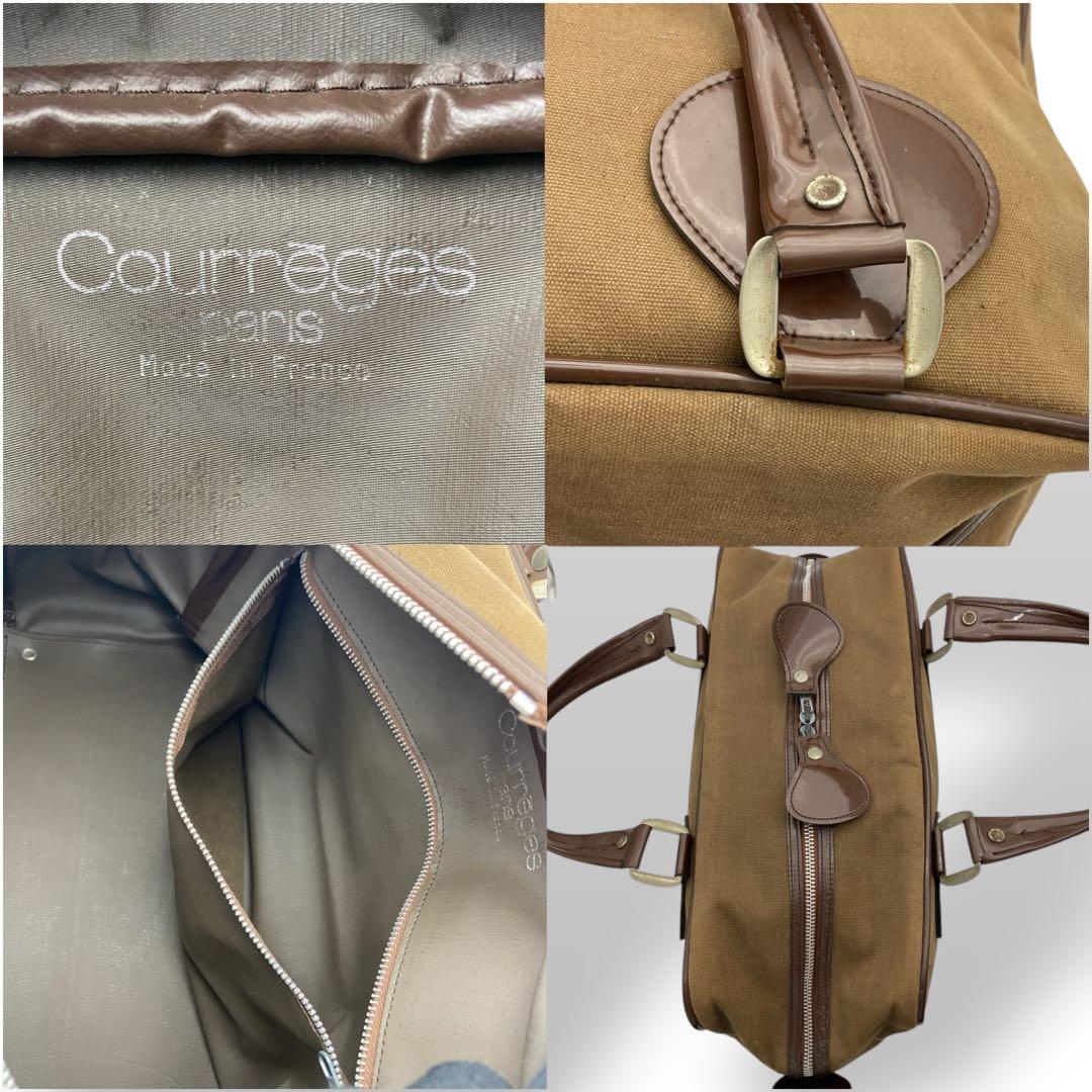 希少 1970s Courreges クレージュ ビンテージ ボストン バッグ