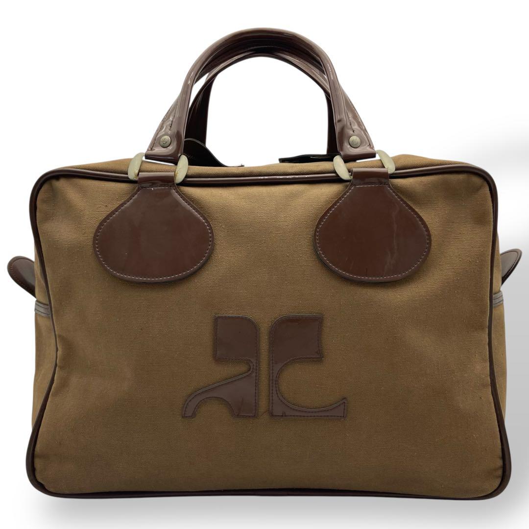 希少 1970s Courreges クレージュ ビンテージ ボストン バッグ