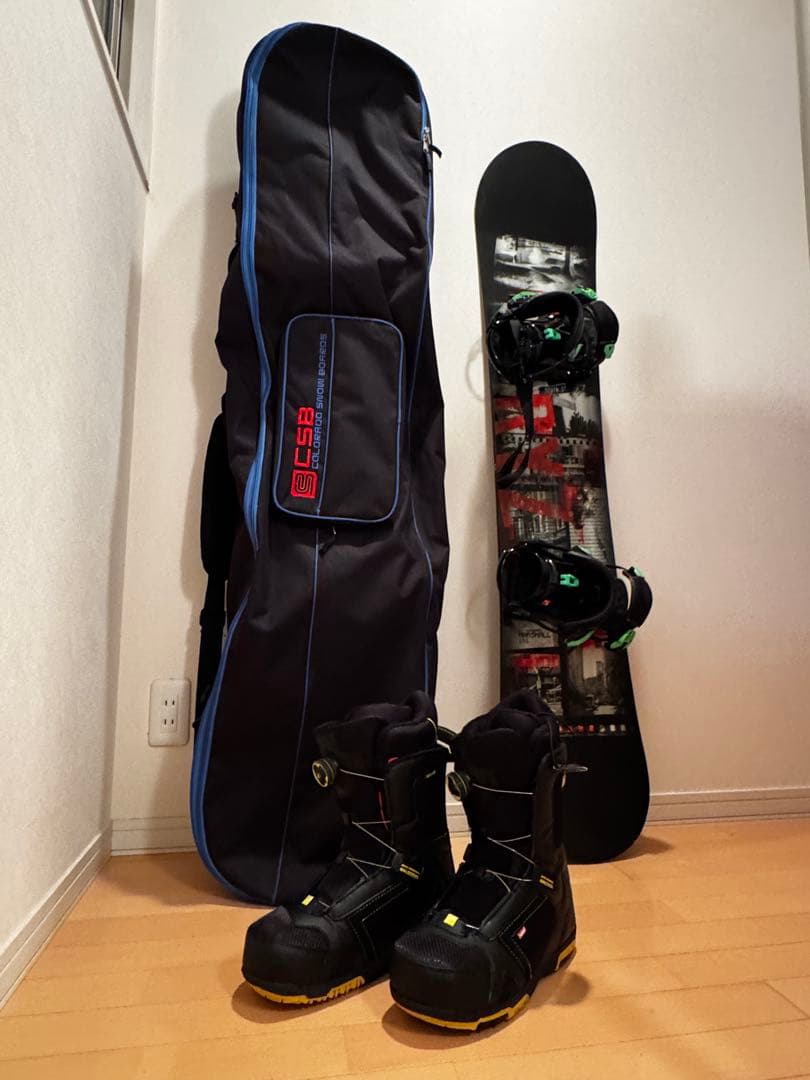 スノボ・4点セット・ハイブリッドボード・ダブルキャンバーR・上級者・中級者向け
