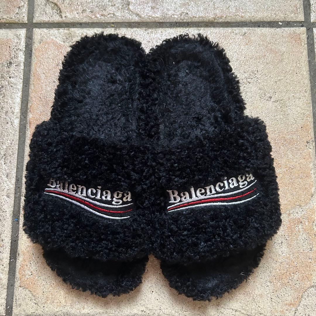 【Balenciaga 】 FURRY SLIDE サンダル　38サイズ