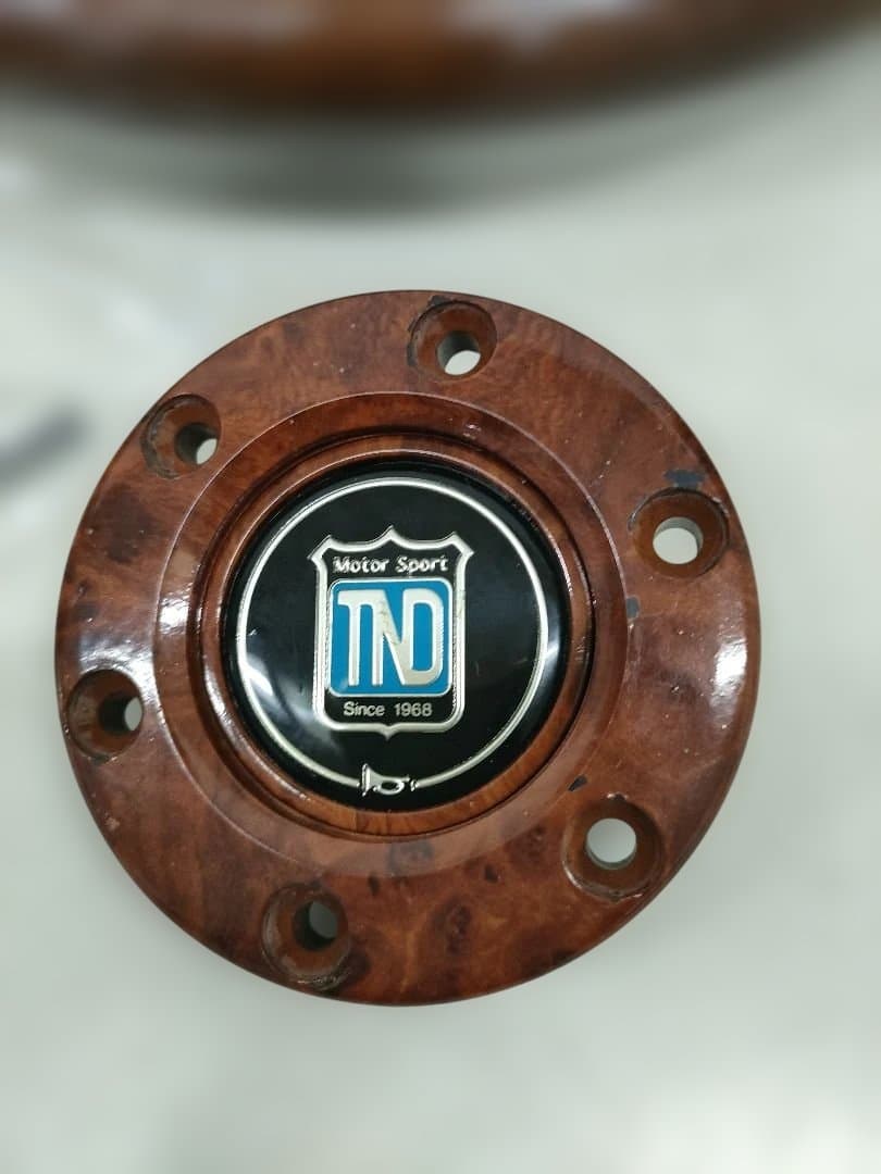 NTD製ウッド製3スポークステアリングホイール、ハブ　OS -245　セット