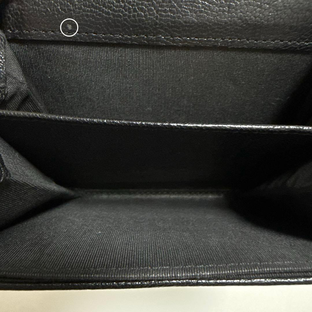 正規品 シャネル 二つ折り財布 黒 スモールウォレット
