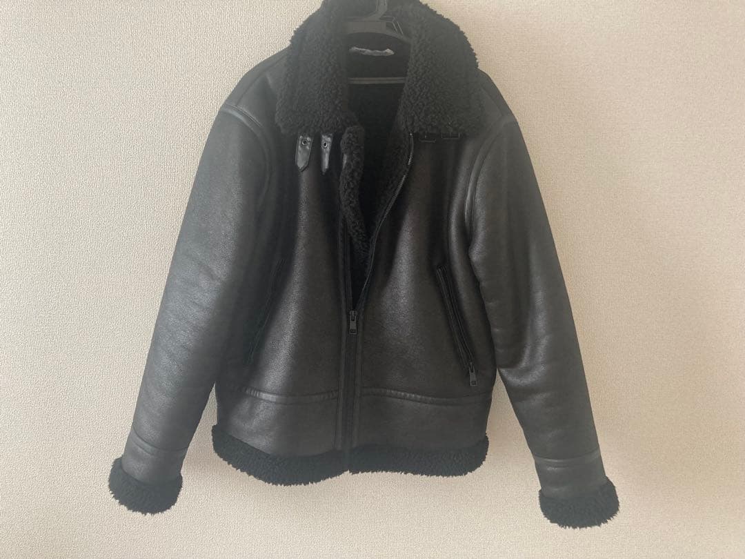 ZARA レザーボアジャケット ムートンジャケット