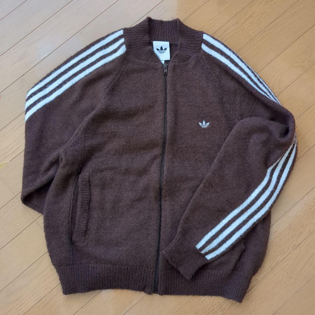 adidas SST トラックトップ ニット ブラウン