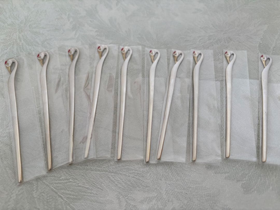 銀製　silver925 菓子切り　菓子楊枝　鶴　フルーツピック　10本