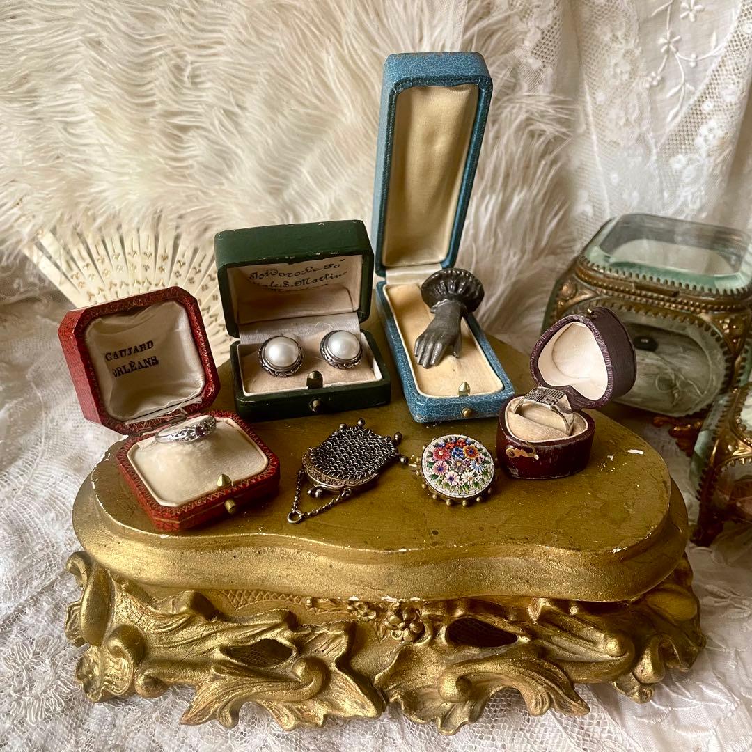 りむ　　リング用ジュエリーボックスアクセサリーケース　フランスアンティーク