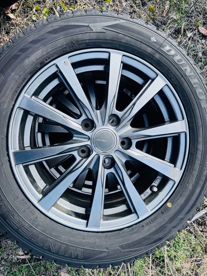 PCD100‼️スタッドレス付アルミホイール4本 DUNLOP 205/60R16