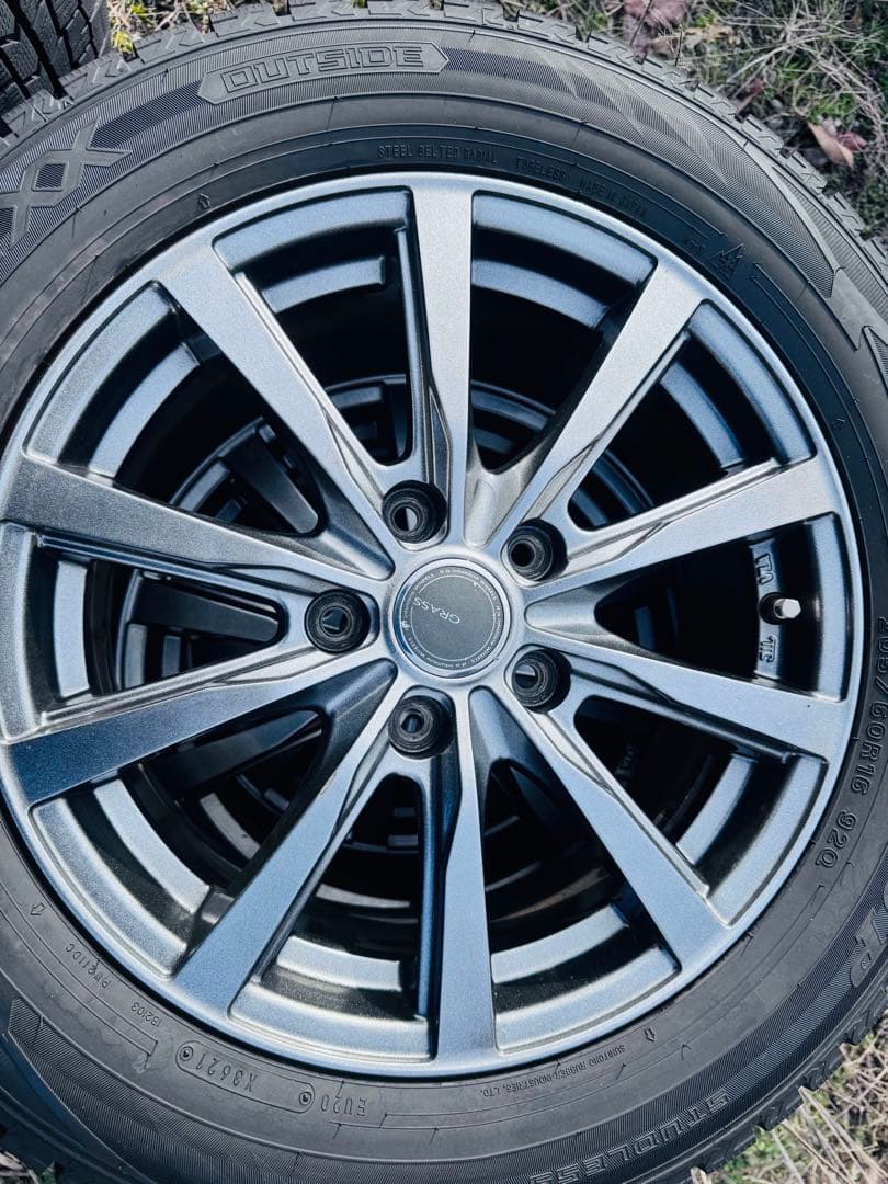 PCD100‼️スタッドレス付アルミホイール4本 DUNLOP 205/60R16