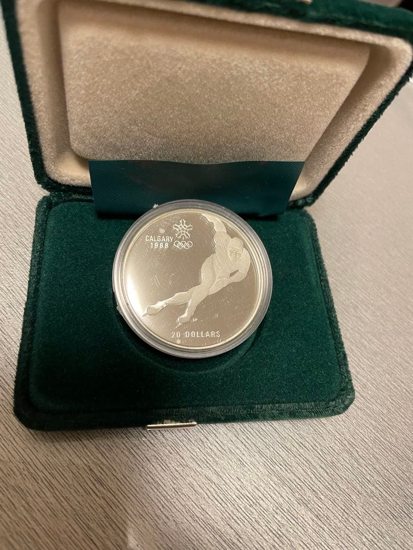 カルガリーオリンピック記念硬貨　20カナダドル銀貨1998年 スピードスケート