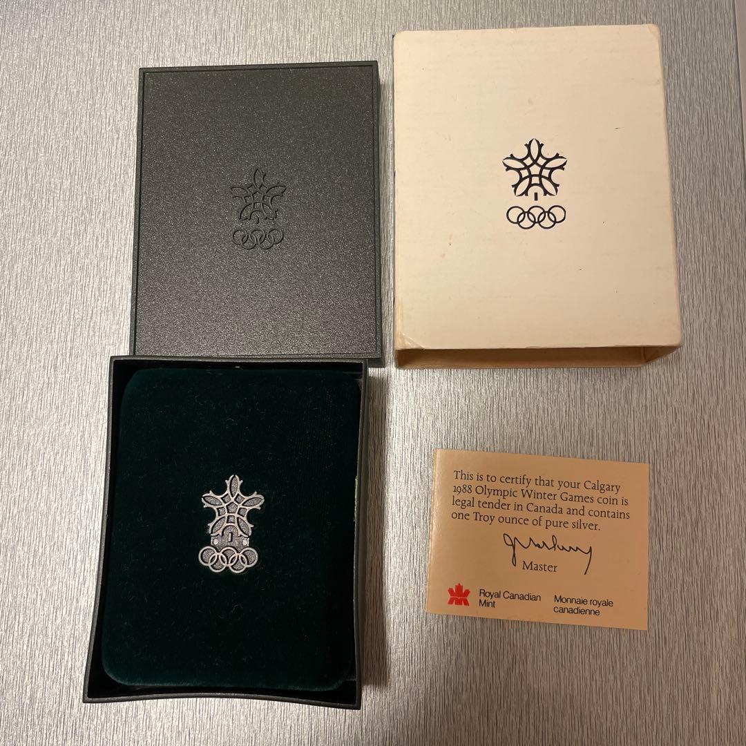 カルガリーオリンピック記念硬貨　20カナダドル銀貨1998年 スピードスケート