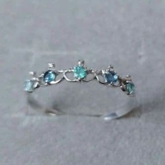 k10パライバトルマリン他ティアラリング