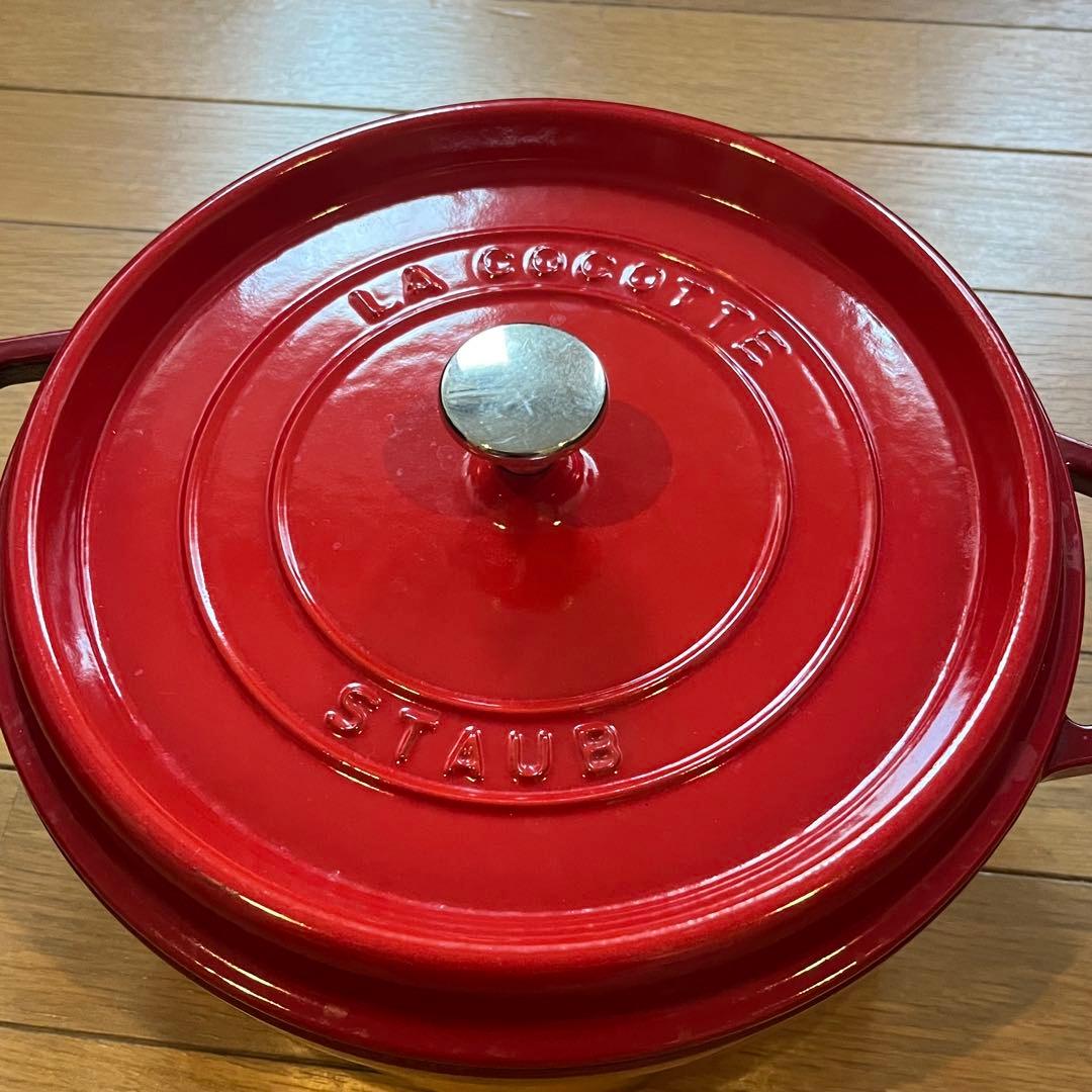 ストウブ ココット ラウンド 26cm レッド