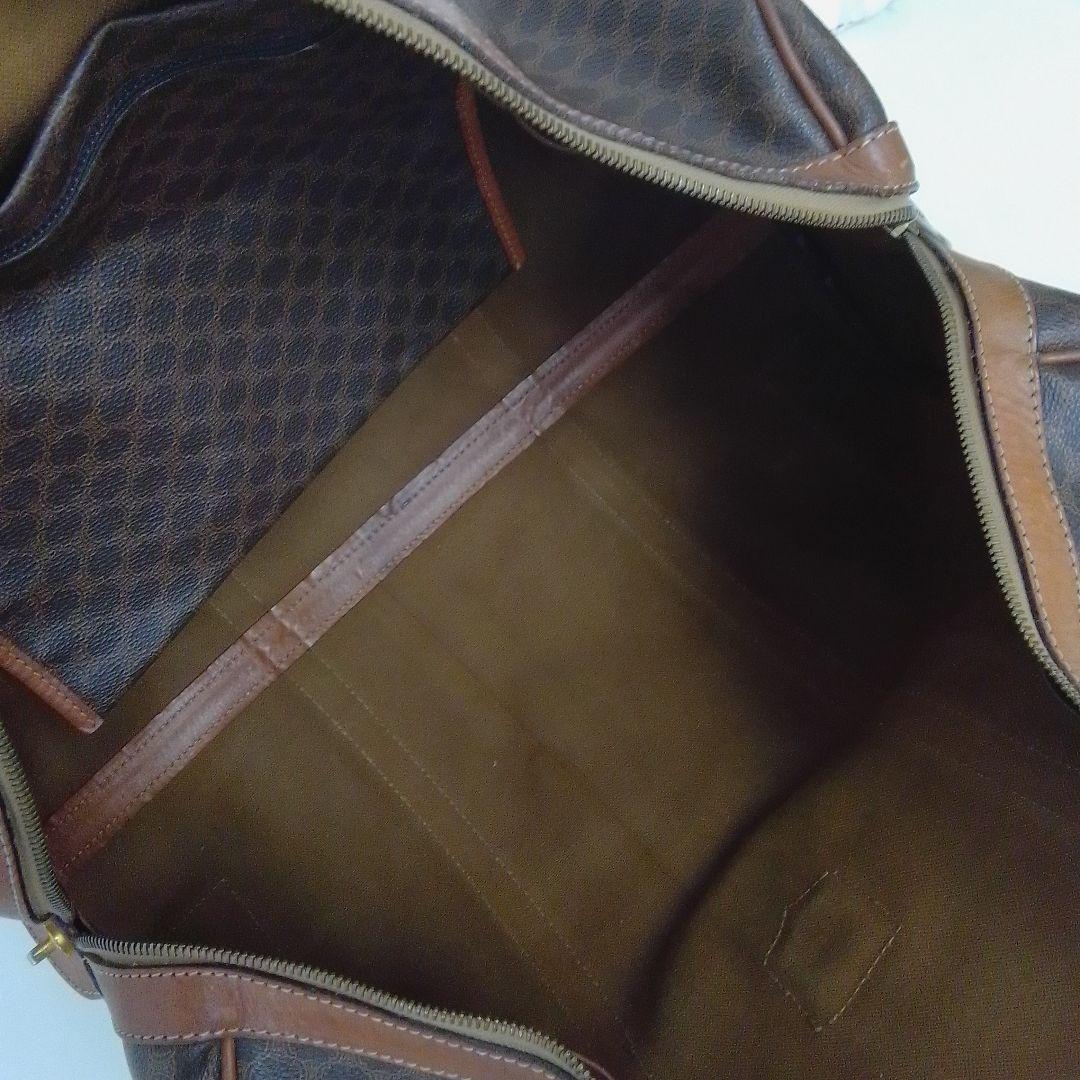 KM025 セリーヌ マカダム ボストンバッグ トリオンフ ゴールド金具