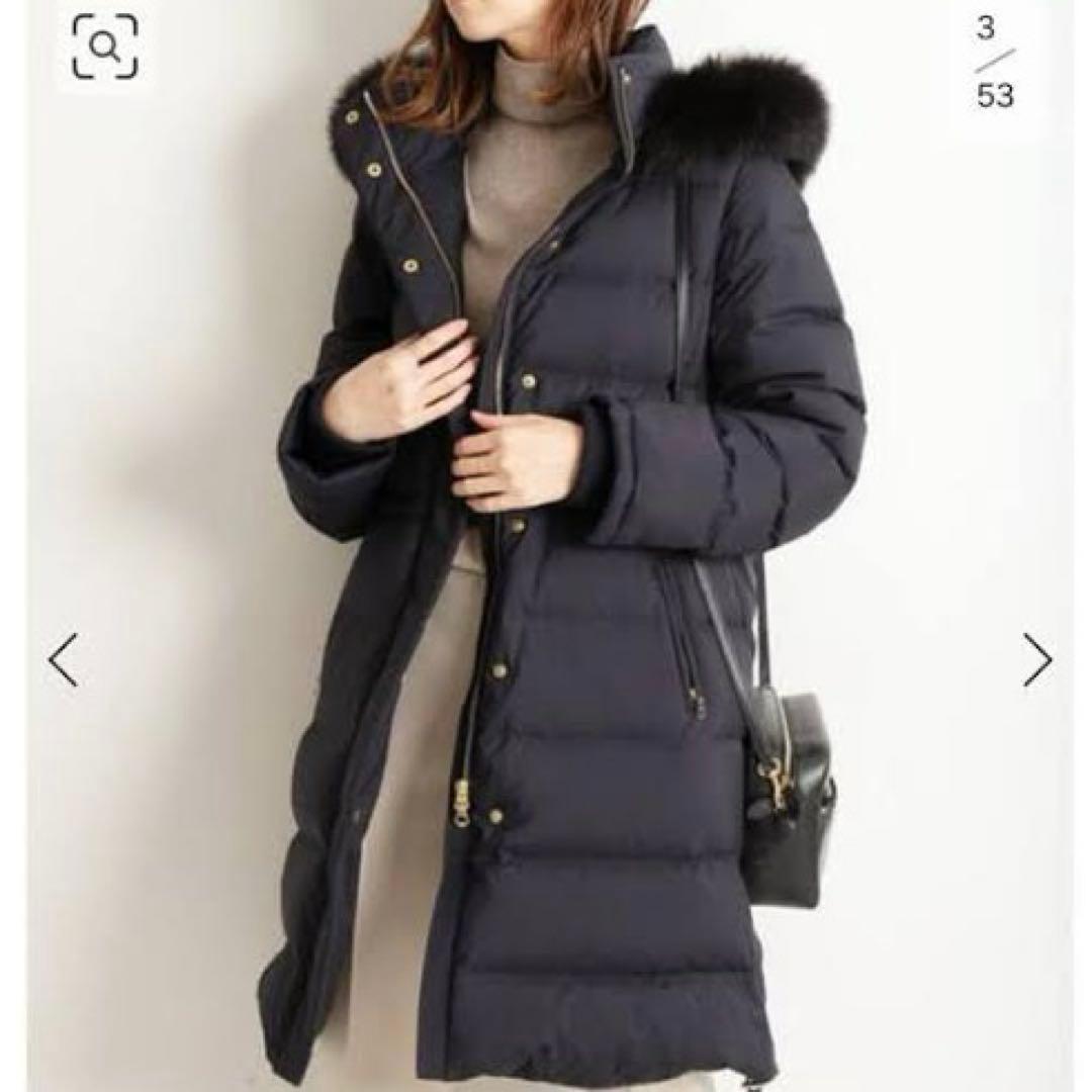 美品✨大人気✨イエナ ロングダウンコート フォックスファー Aライン ブラック