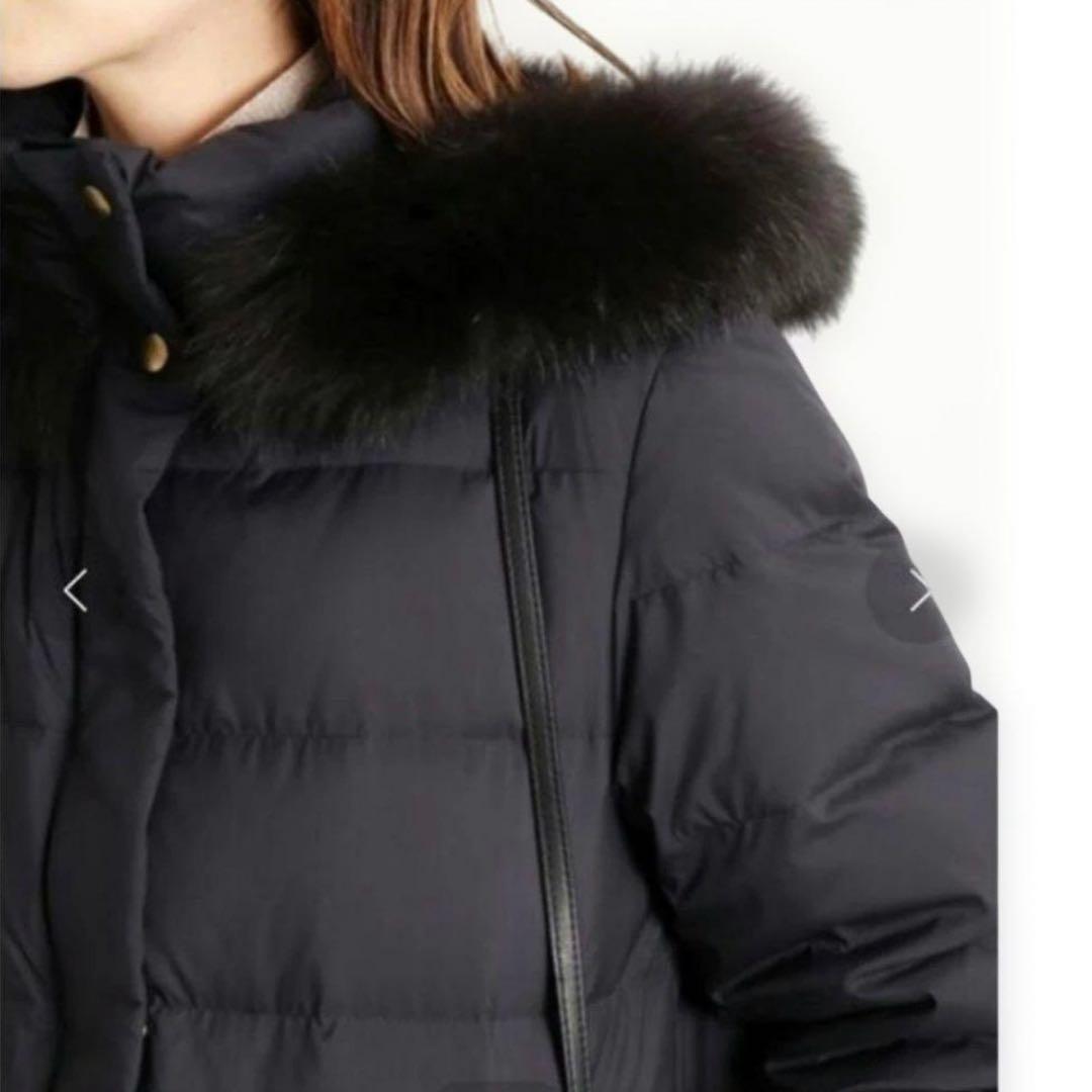 美品✨大人気✨イエナ ロングダウンコート フォックスファー Aライン ブラック