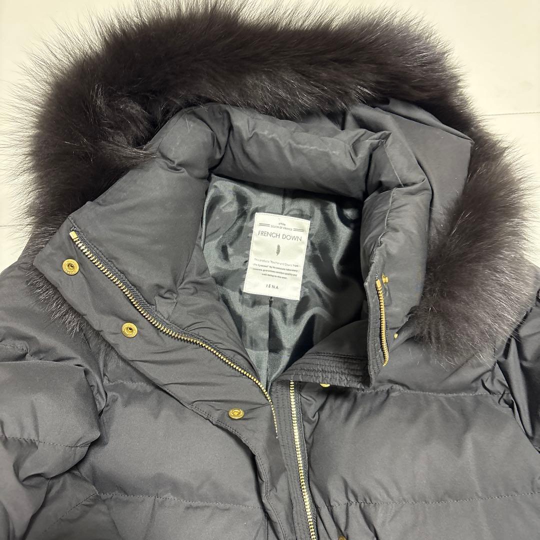 美品✨大人気✨イエナ ロングダウンコート フォックスファー Aライン ブラック