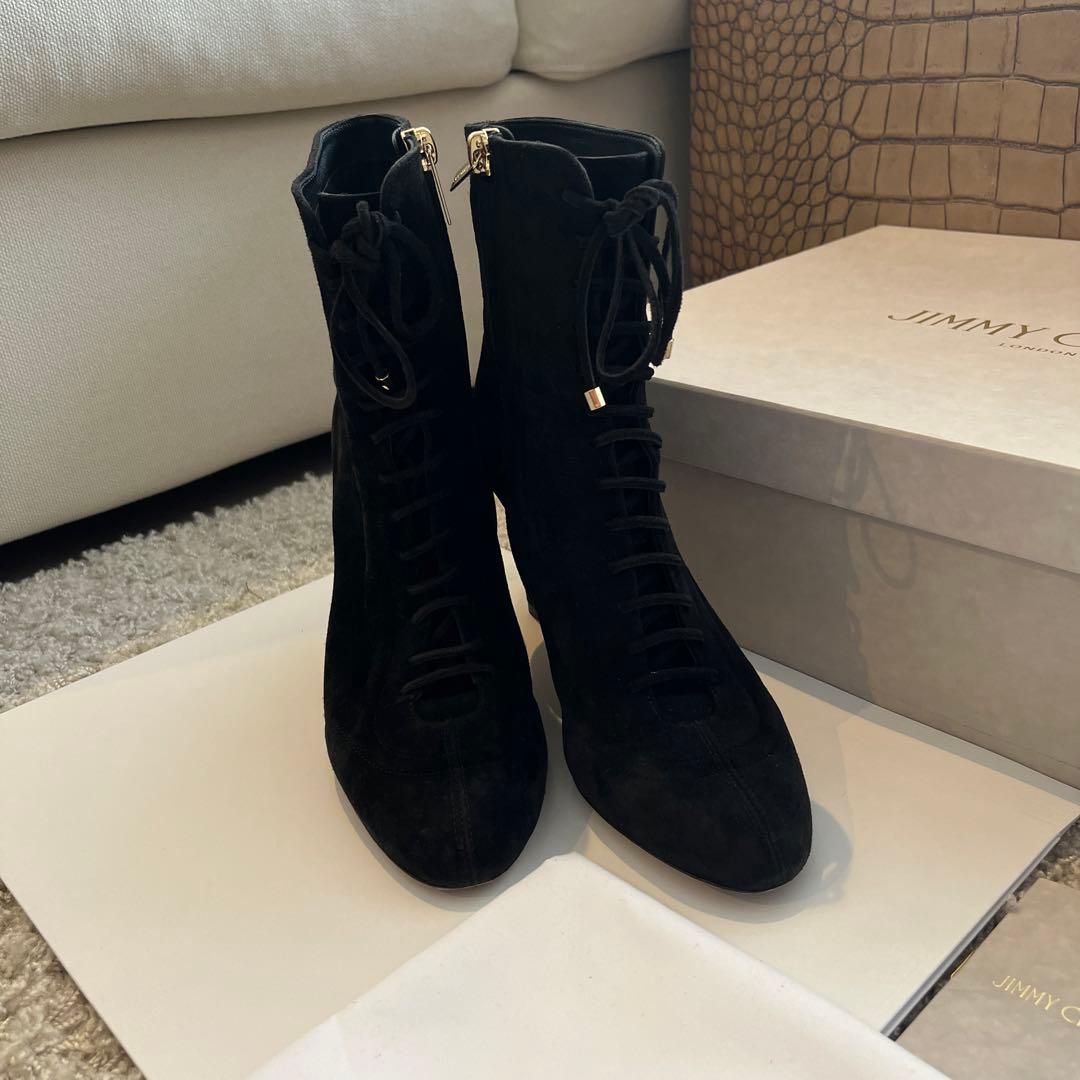 ［美品］Jimmy Choo ジミーチュウ 編み上げブーツ