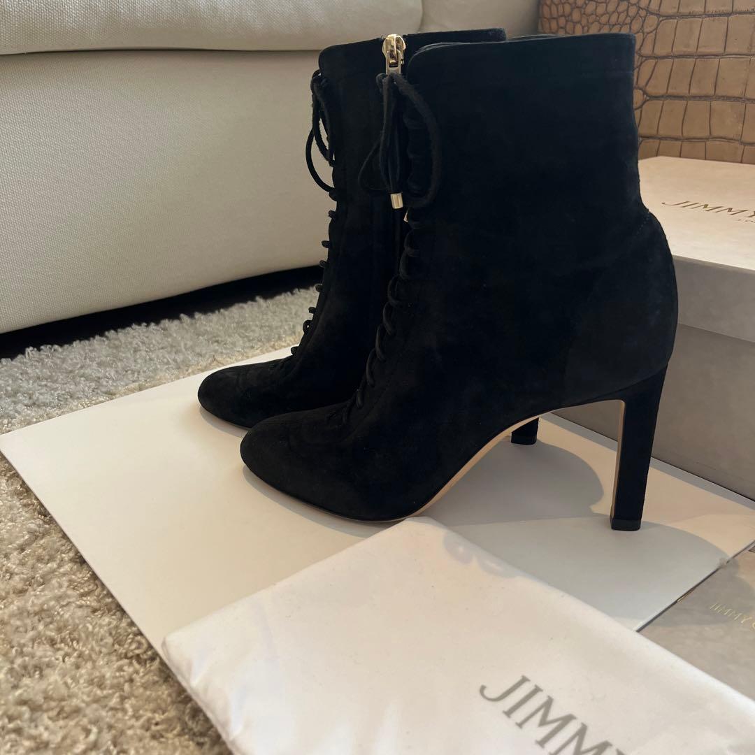 ［美品］Jimmy Choo ジミーチュウ 編み上げブーツ