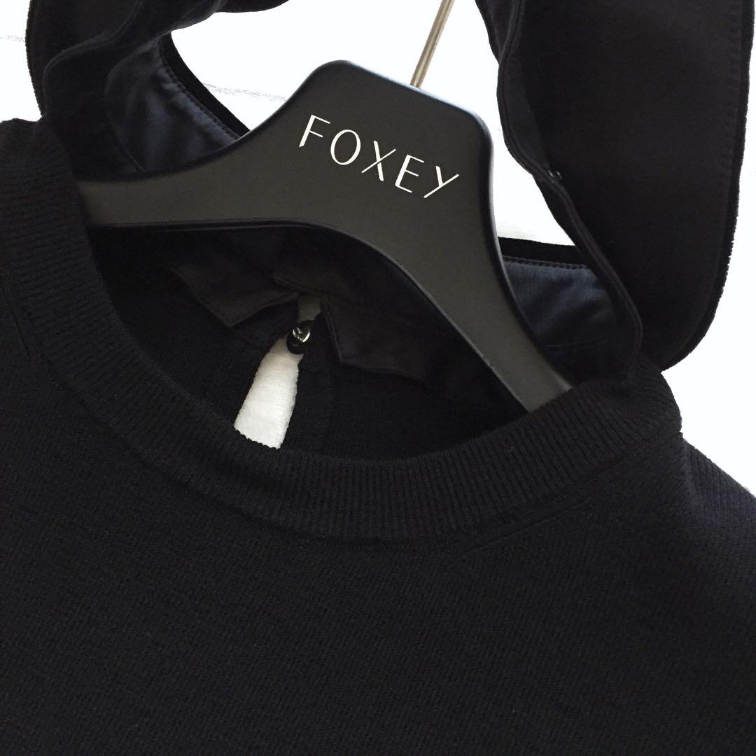 ◎出品2月10日まで◎フォクシー　ニット　襟付き　ベロア