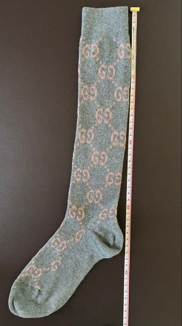 極美品⭐︎GUCCI GGロゴ グレーソックス