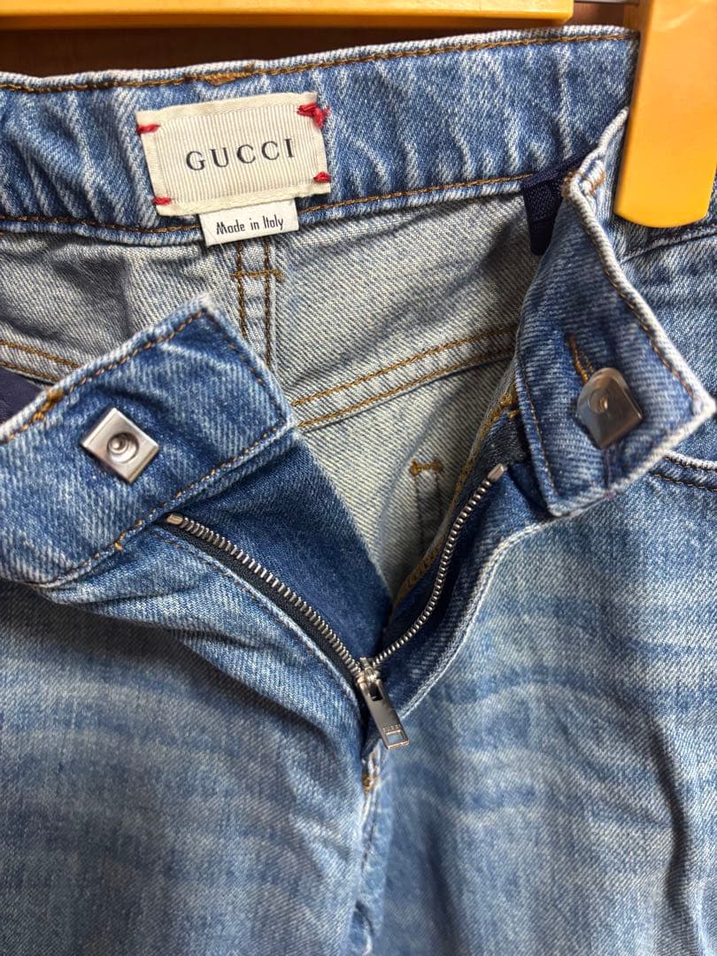 GUCCI 美品　キッズ　シェリーライン　サイドラインデニム　パンツ　140㎝