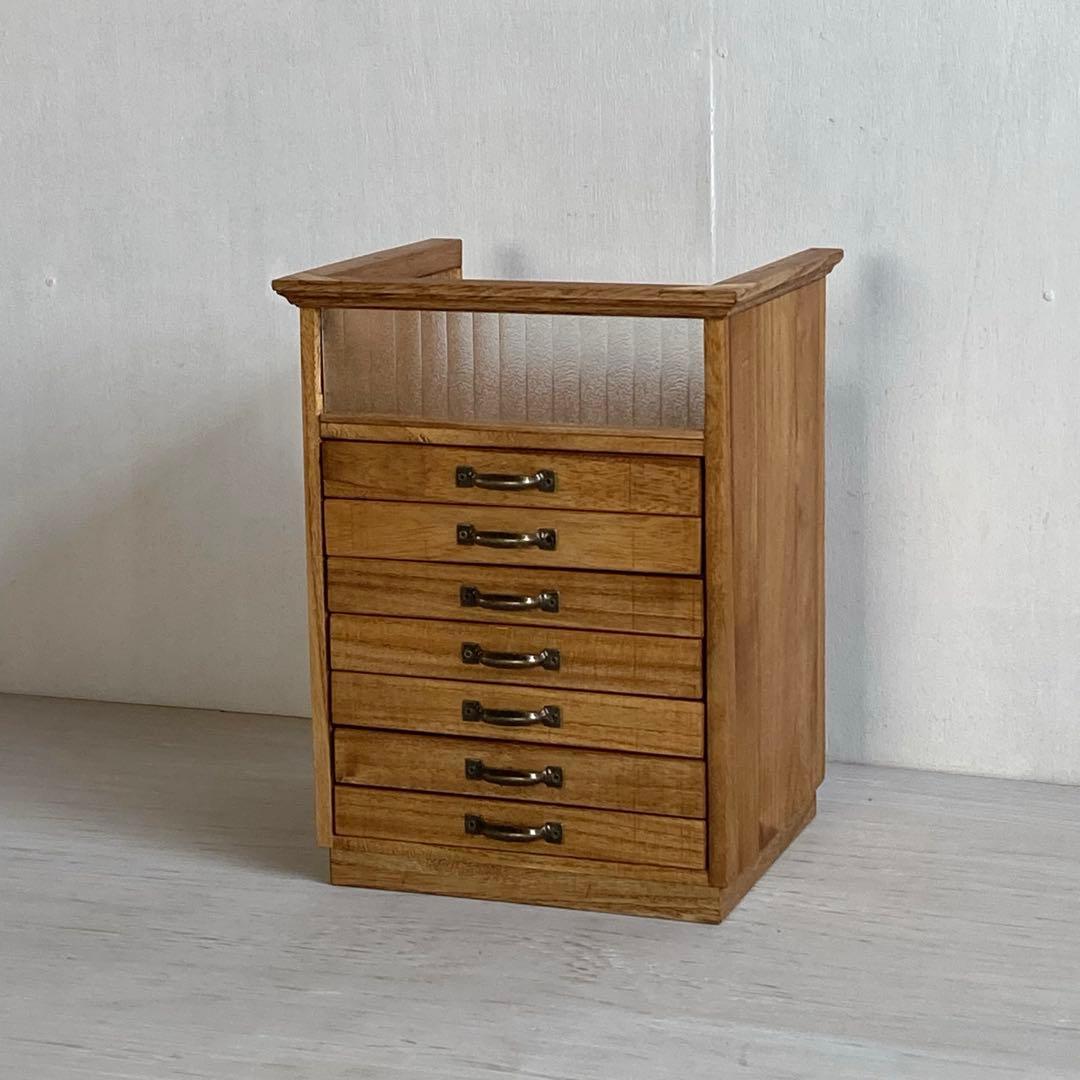 とらじ 小振りな７杯 小引き出し 小物入れ モールガラス