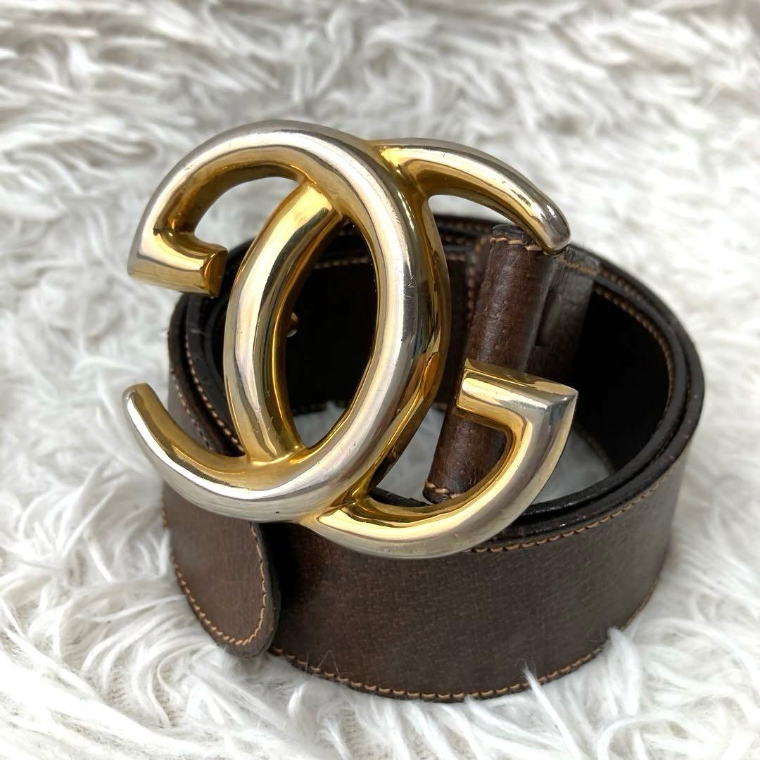 美品✨GUCCI グッチ インターロッキング ベルト ゴールド金具 レザー