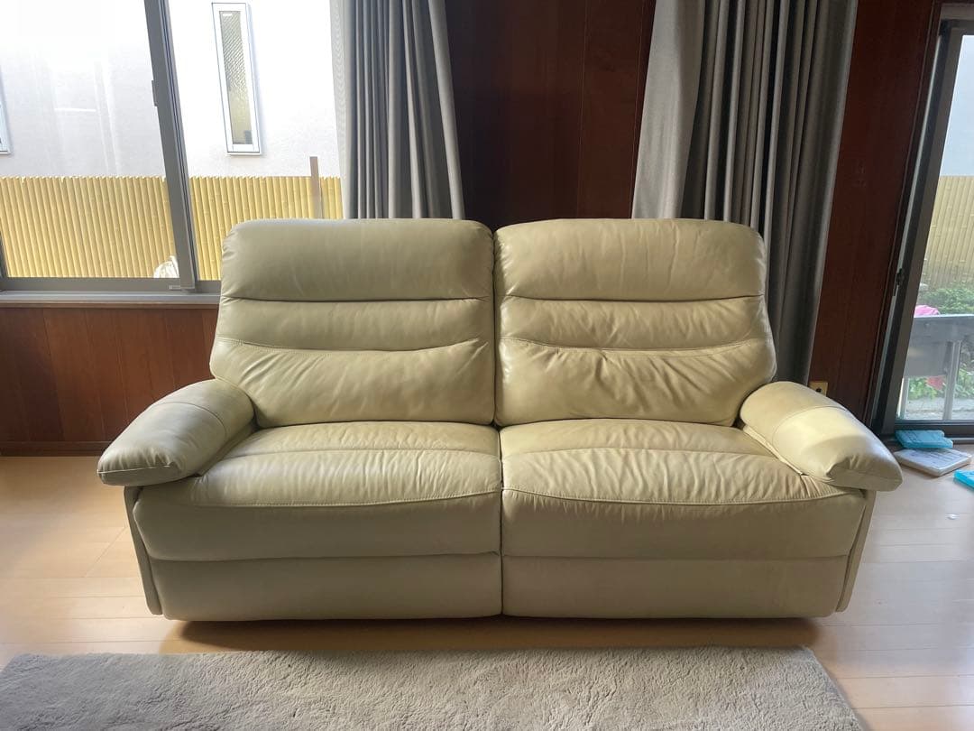 Kazu様　VIOLINO ホワイトレザー3人掛けソファ