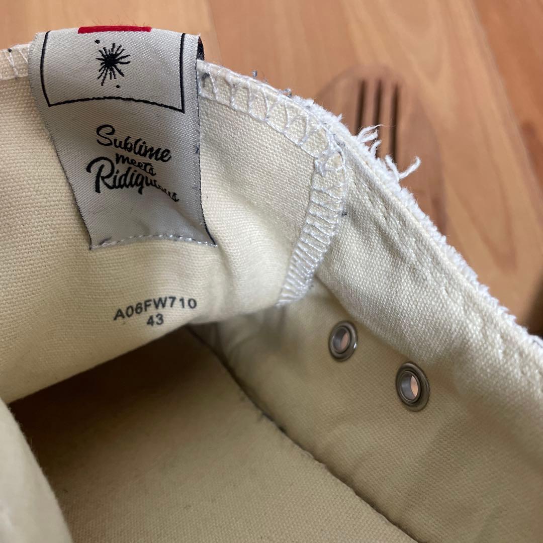 ミハラヤスヒロ スニーカー ハンク ロー ダメージ加工