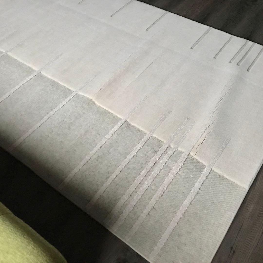 Kw M ラグ ラグマット カーペット 絨毯134×199cm ベージュ