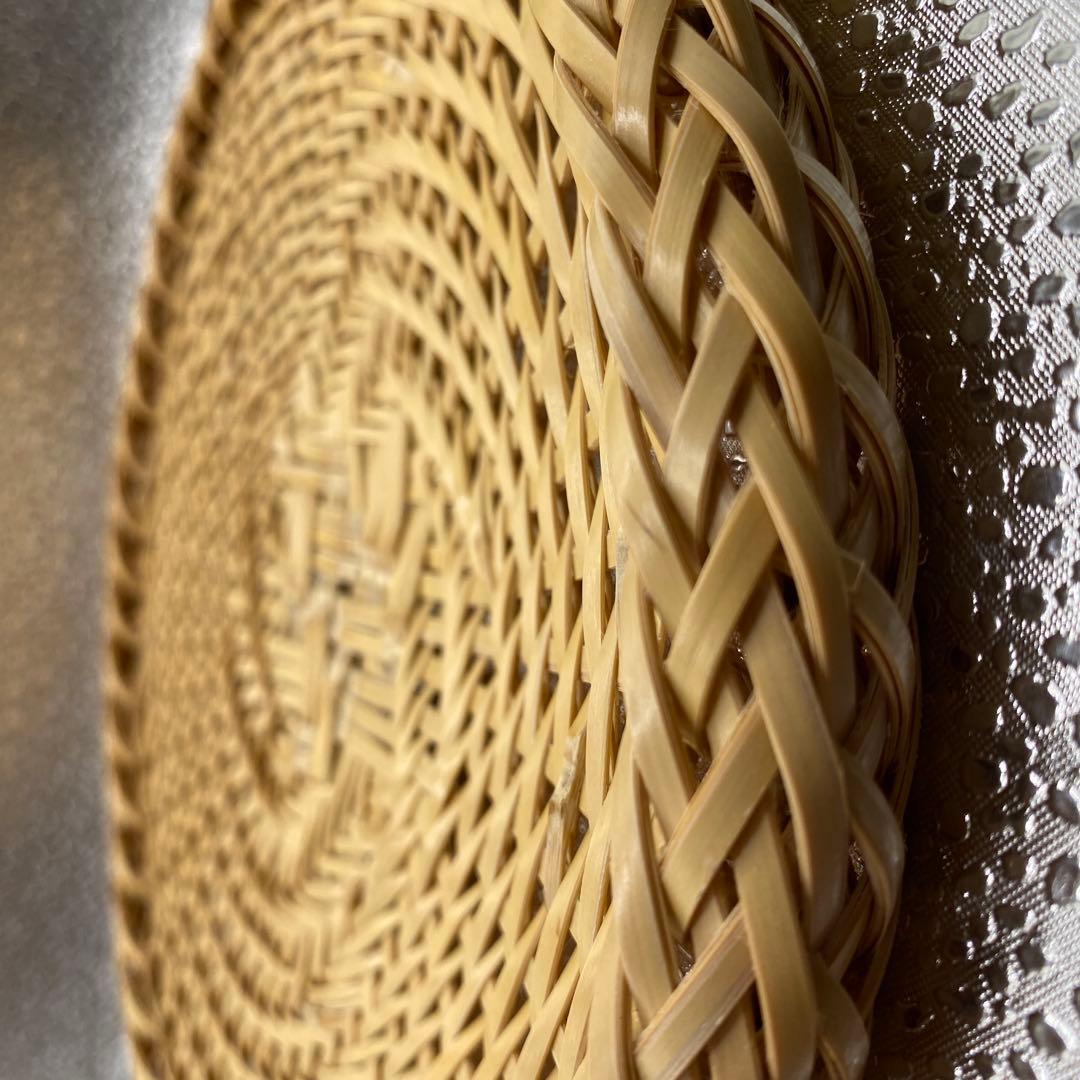 【ハンドメイド】5枚組　国産竹使用・職人手作り 竹ざる（油抜き竹使用)