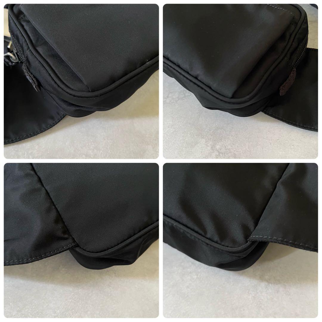 【美品】PRADA ウエストバッグ　三角ロゴ　黒　ナイロン　近年モデル
