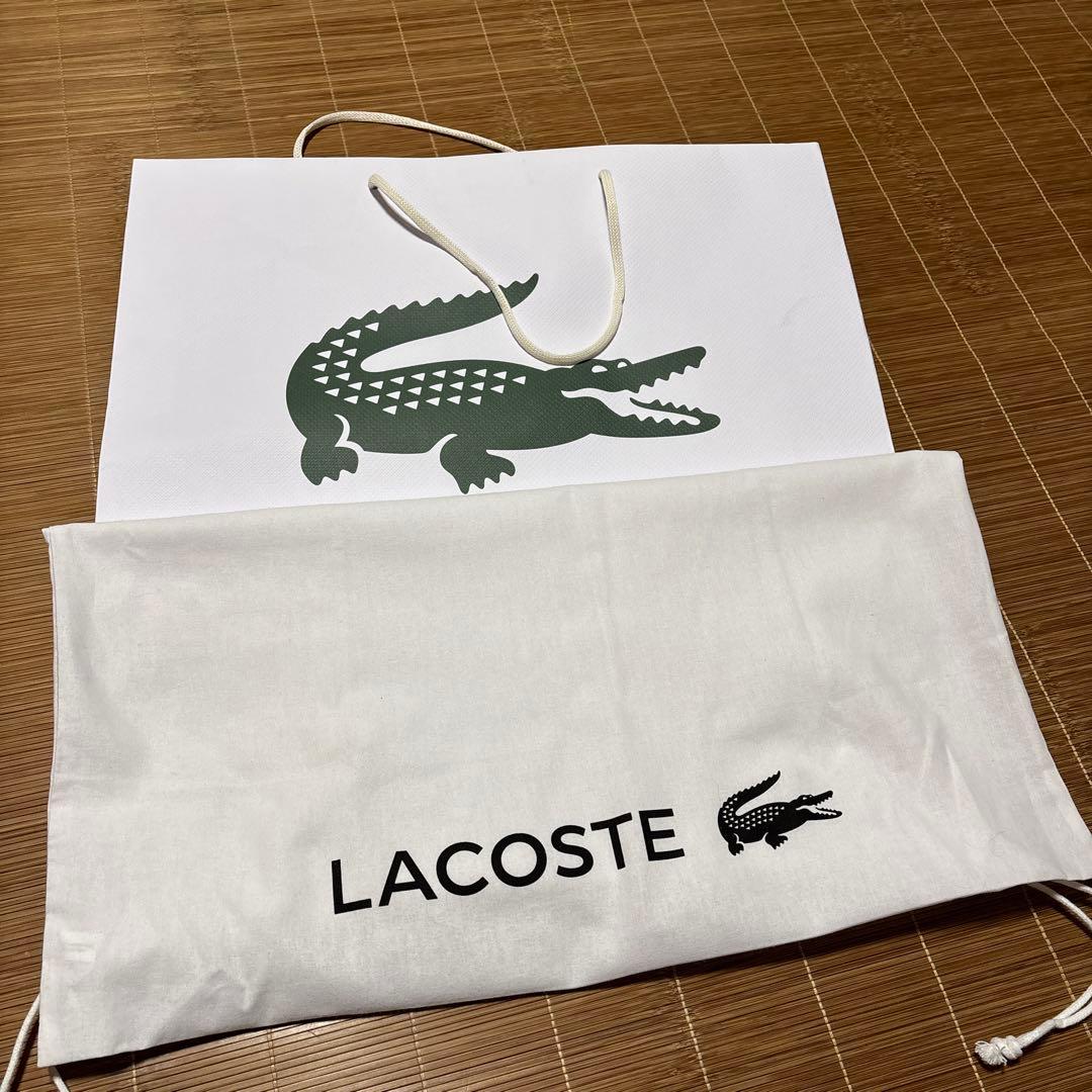 LACOST パデッドナイロン ゴルフボールエフェクトバケットバッグ 未使用品