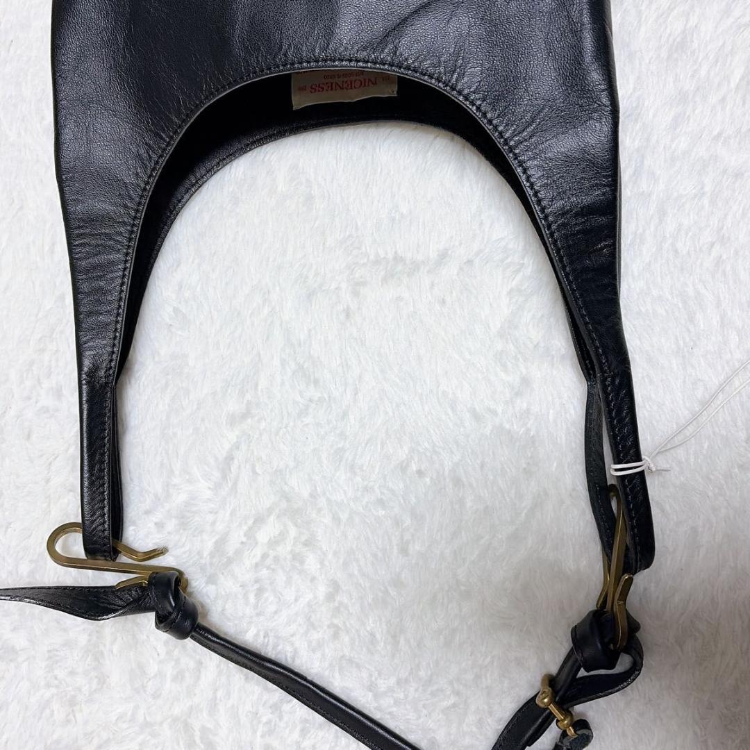 美品 近年 NICENESS LOWE ホースレザー ショルダーバッグ メンズ