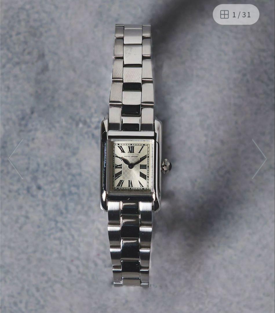 ユナイテッドアローズ UAB スクエア メタル 腕時計