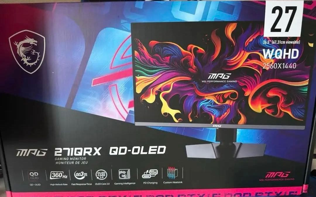 MSI MPG 271QRX QD-OLED 360Hz ゲーミングモニター