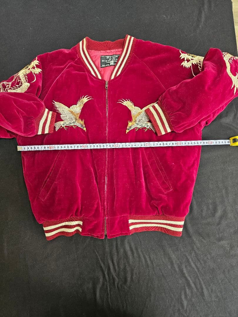 【✨レア✨】90S　JUNGLE STORM 別珍スカジャン ビンテージ　ベロア