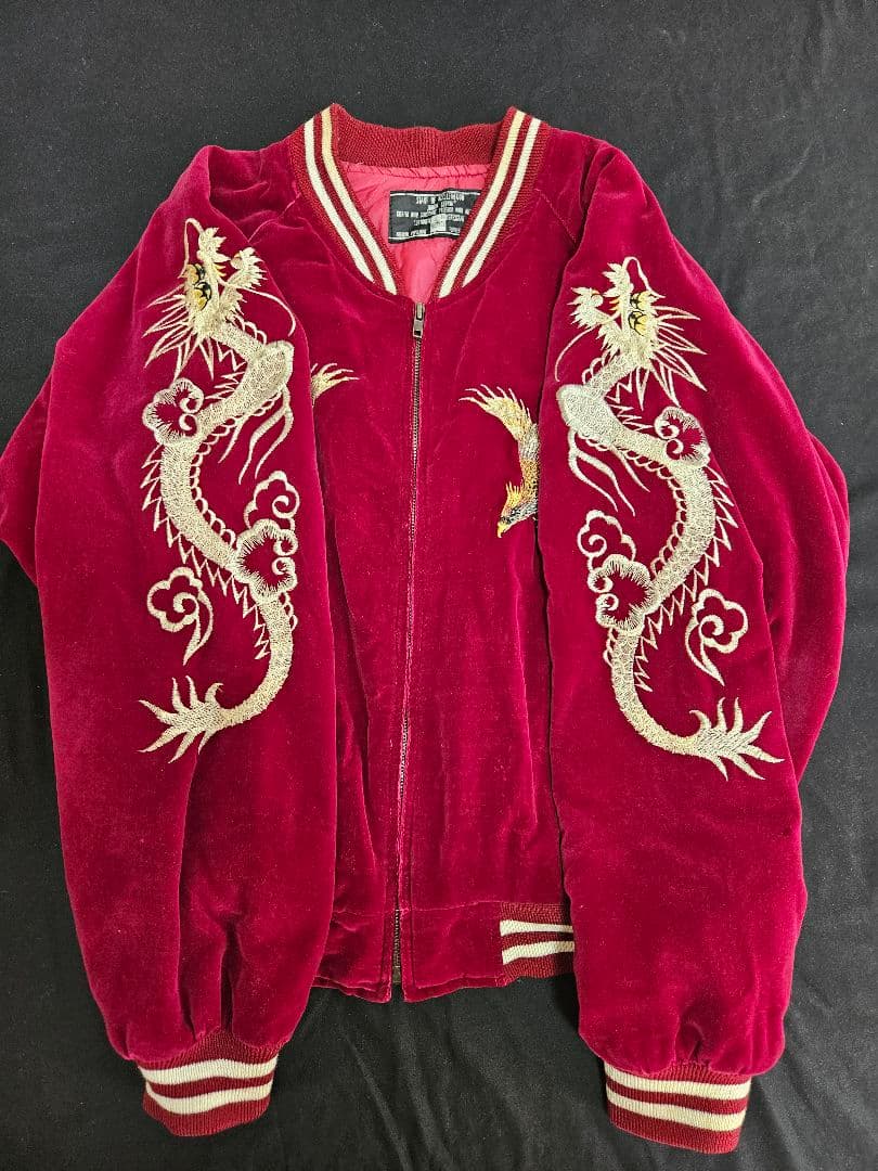 【✨レア✨】90S　JUNGLE STORM 別珍スカジャン ビンテージ　ベロア