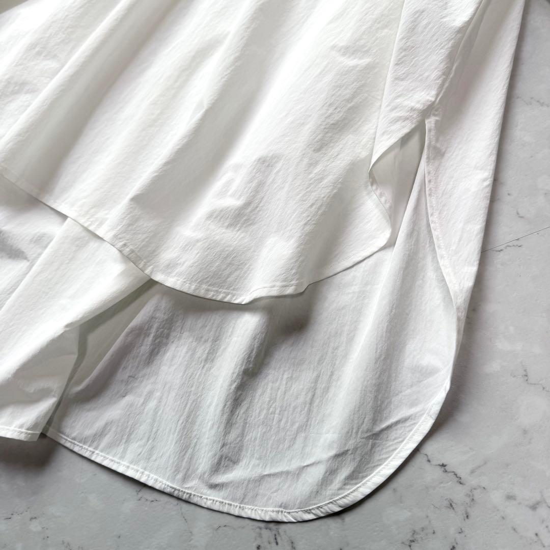 新品 LE PHIL タイプライターギャザーブラウス ホワイト