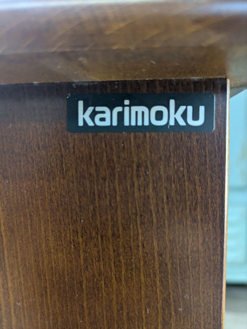 オールド　カリモク　karimoku 木製 収納棚　マガジンラック 電話台