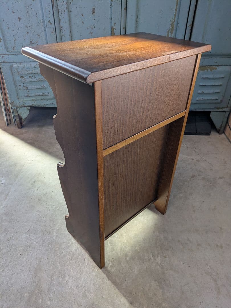 オールド　カリモク　karimoku 木製 収納棚　マガジンラック 電話台