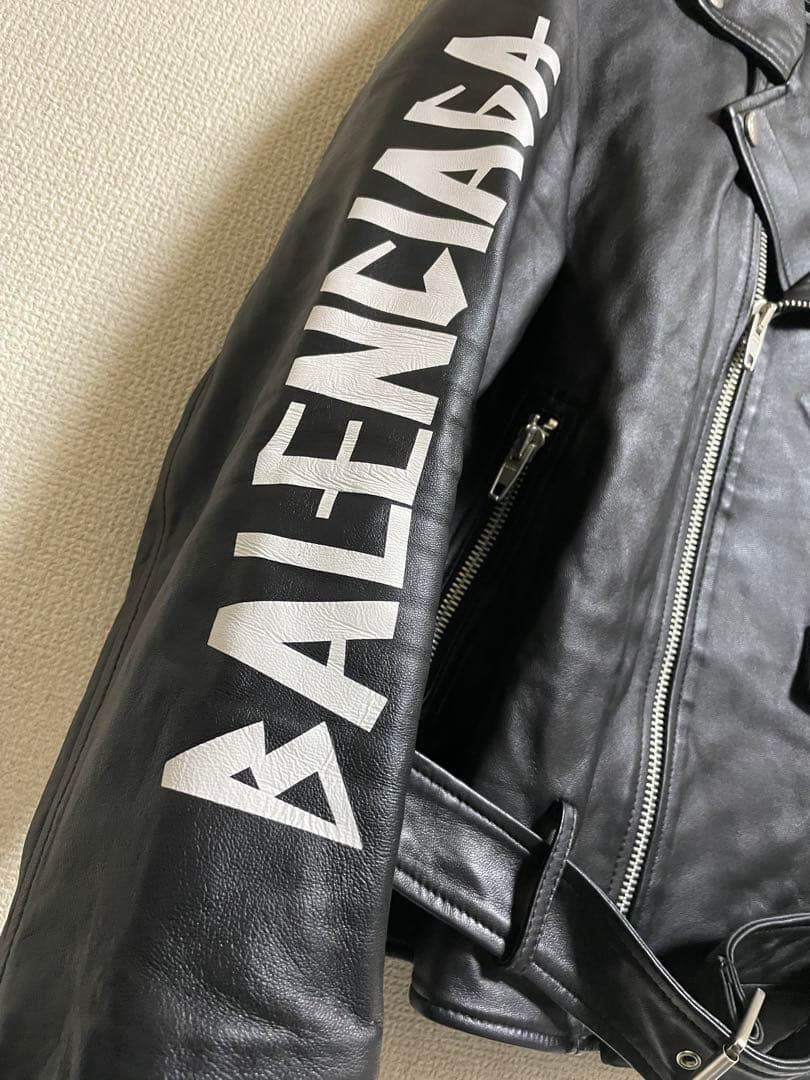 ア*ド様 BALENCIAGA バイカー ジャケット 50