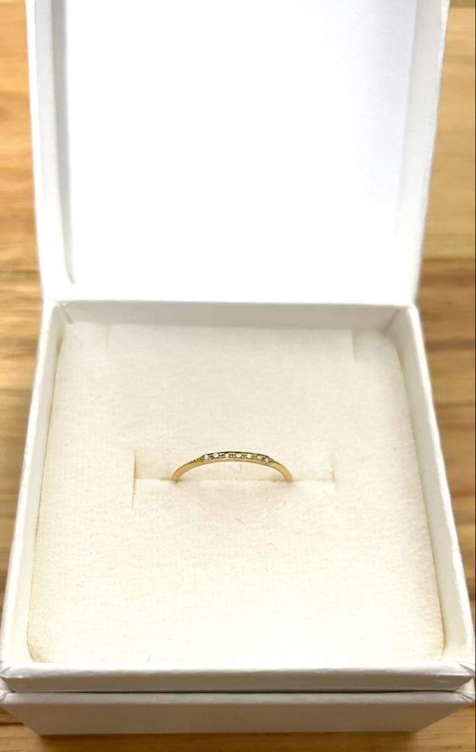 美品　e.m. イーエム Ｋ１８　ゴールド ダイヤピンキーリング