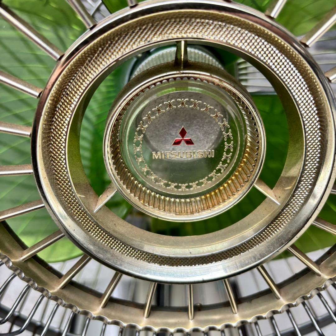 希少 通電品 三菱電機 扇風機 昭和レトロ R30-SX2 スクエア台座 当時物