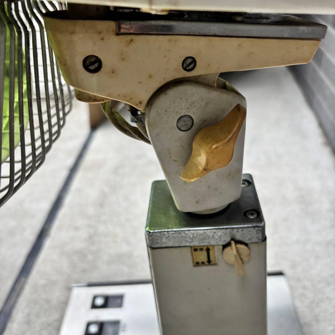 希少 通電品 三菱電機 扇風機 昭和レトロ R30-SX2 スクエア台座 当時物