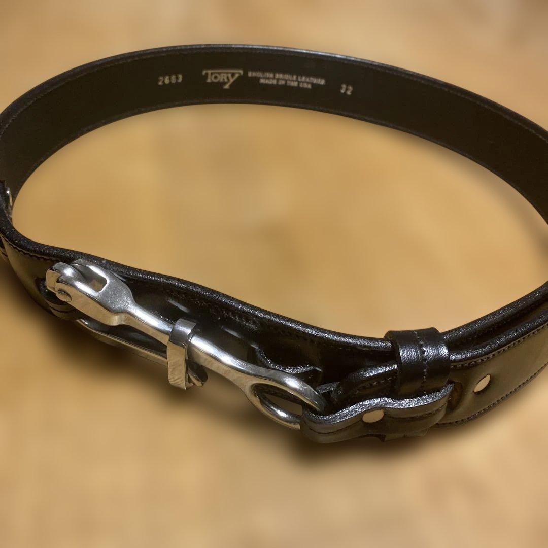 TORY LEATHER ペリカンフックバックル ホックベルト　32