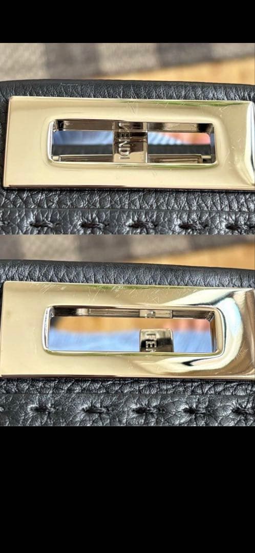 専用　FENDI 黒 レザー ハンドバッグ