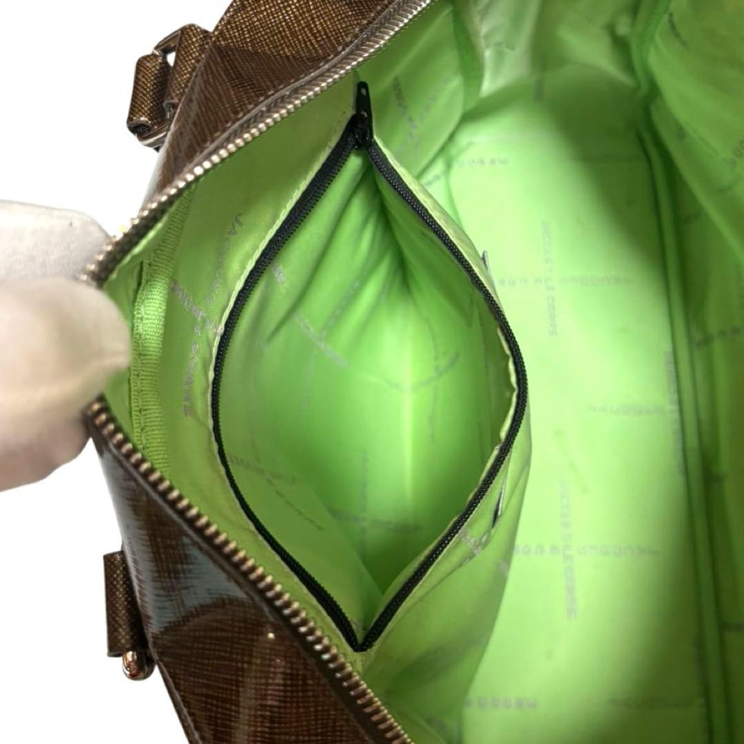 人気　ジャックルコー　リスボン　ボストンバッグ　エナメル　ブラウン　A4収納可